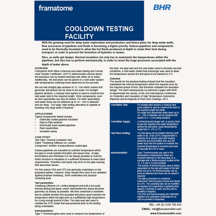 Cooldown Testing - front cover website