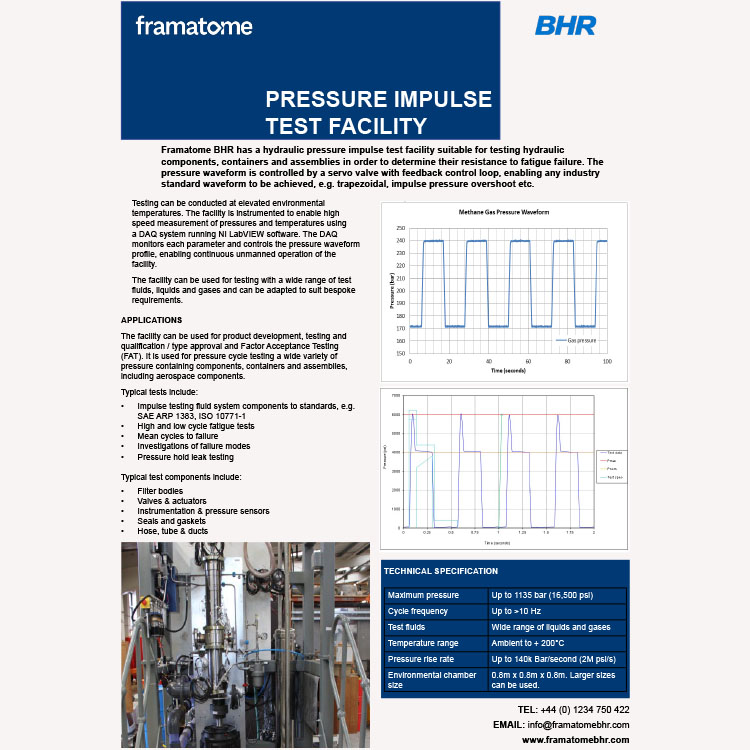 Pressure Impulse Testing - front cover website