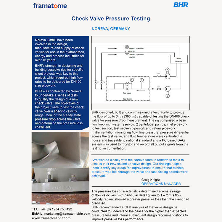 Check Value Pressure Testing